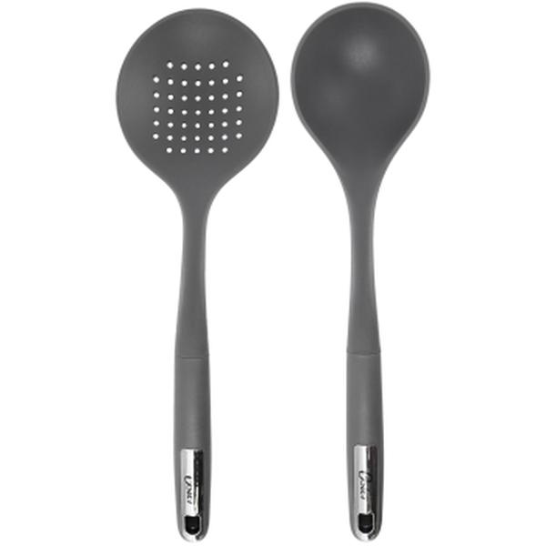 Picture of Oster 143734.02 Ridgecrest Silicone Kitchen Tool Skimmer & Ladle Set&#44; Grey - 2 Piece