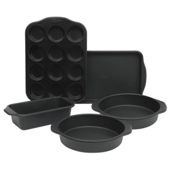 Picture of Oster 143737.05 Teston Platinum Collection Nonstick Carbon Steel Bakeware Set&#44; Matte Black - 5 Piece