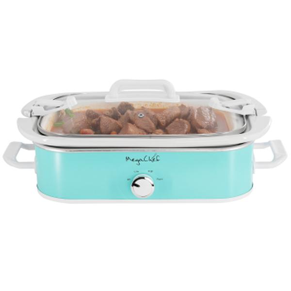 Picture of Megachef MGSL-5000-T 3.5 qt. Casserole Slow Cooker with 3 Temperature Settings&#44; Turquoise
