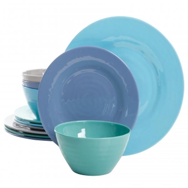 Picture of Gibson Home 116936.12 Brist Dinnerware Set, 4 Assorted Color - 12 Piece