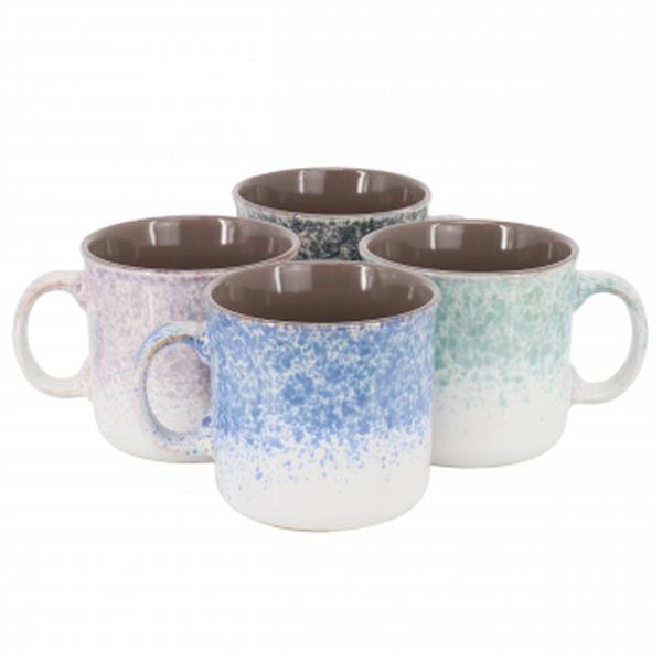 Picture of Gibson Home 120245.01 19 oz Blurry Sto are Straight Shape Mug Set, Assorted Color - 4 Piece