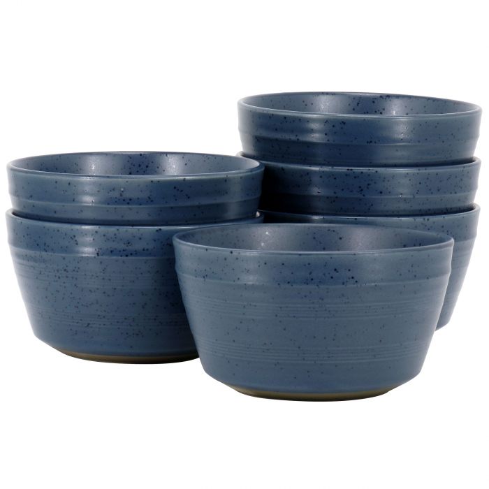 Picture of Bee & Willow 124550.01 6 in. Millbrook Sto are Cereal Bowl Set&#44; Blue Speckle - 6 Piece