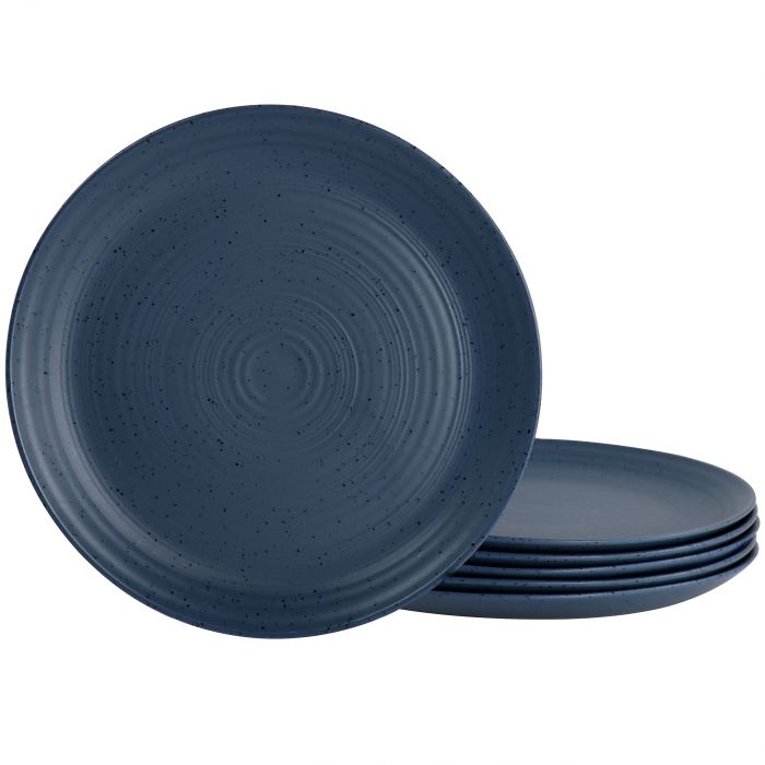 Picture of Bee & Willow 124556.01 10 in. Home Millbrook Dinner Plate Set&#44; Speckled Blue - 6 Piece