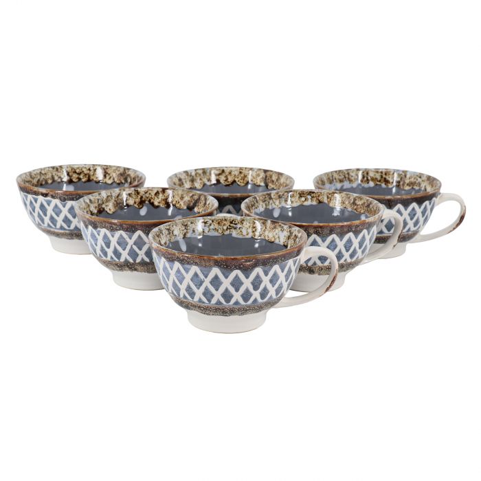 Picture of Meritage 117505.01 27 oz Otis Sto are Soup Bowl with Handle Set&#44; Gray - 6 Piece