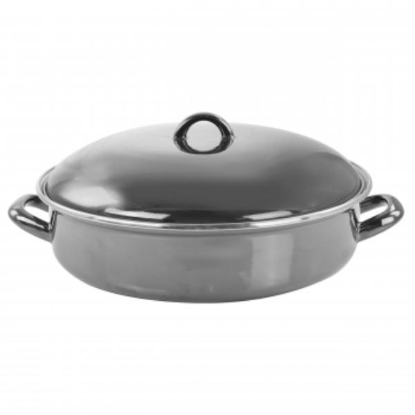 Picture of Gibson Home 129980.02 5 qt. Enamel on Steel Braiser Pan with Lid - Gray