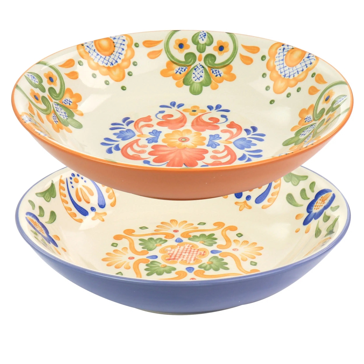Picture of Laurie Gates 130972.02RR Tierra Round Sto are Dinner Bowl Set&#44; Assorted Designs - 2 Piece