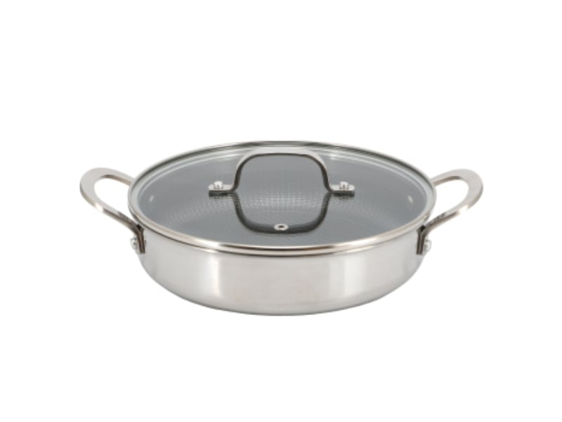 Picture of Better Chef SSDF24 9 in. 3-Ply Stainless Steel Nonstick Deep Fry Pan with Lid&#44; Silver