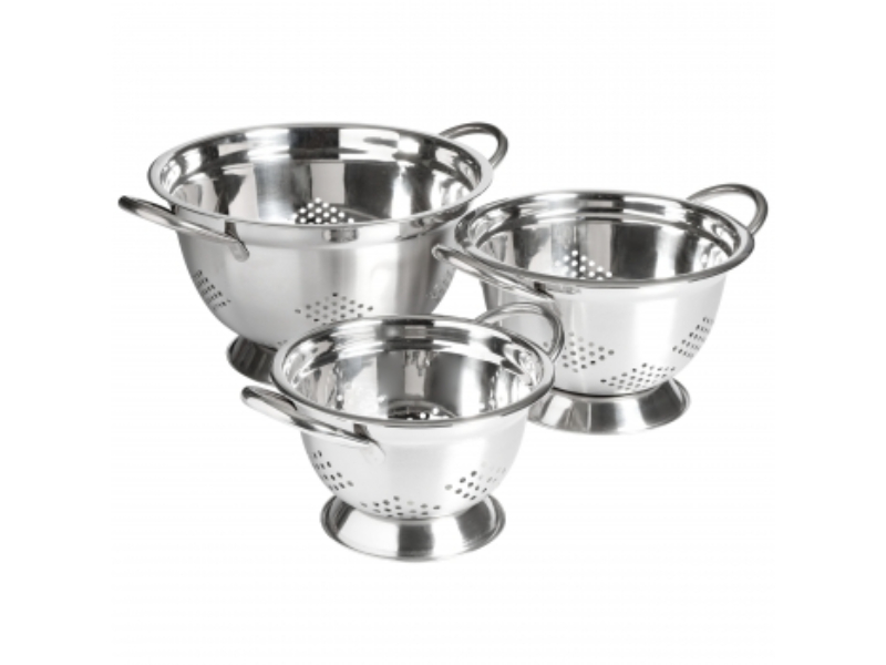 Picture of Oster 82955.03 Meta line Stainless Steel Kitchen Colander Set&#44; Silver - 3 Piece