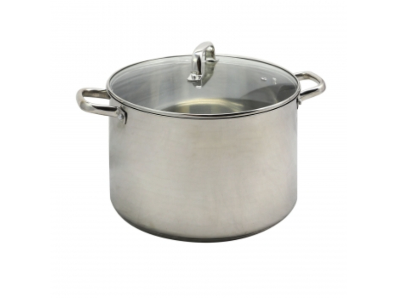 Picture of Oster 108114.02 16 qt. Adenmore Stainless Steel Stock Pot with Tempered Glass Lid