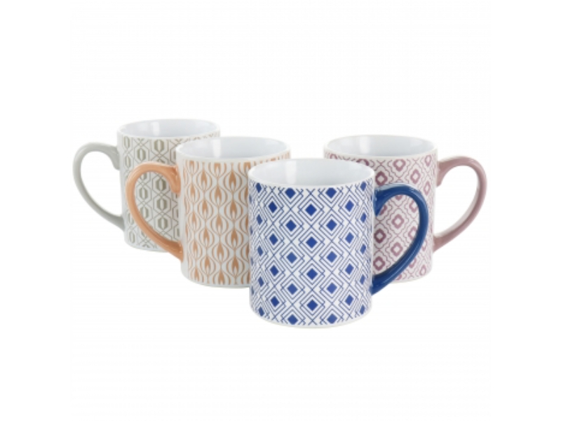 Picture of Mr. Coffee 135394.01 20 oz Bliss Can Shaped Sto are Mug Set, Assorted Colors & Patterns - 4 Piece