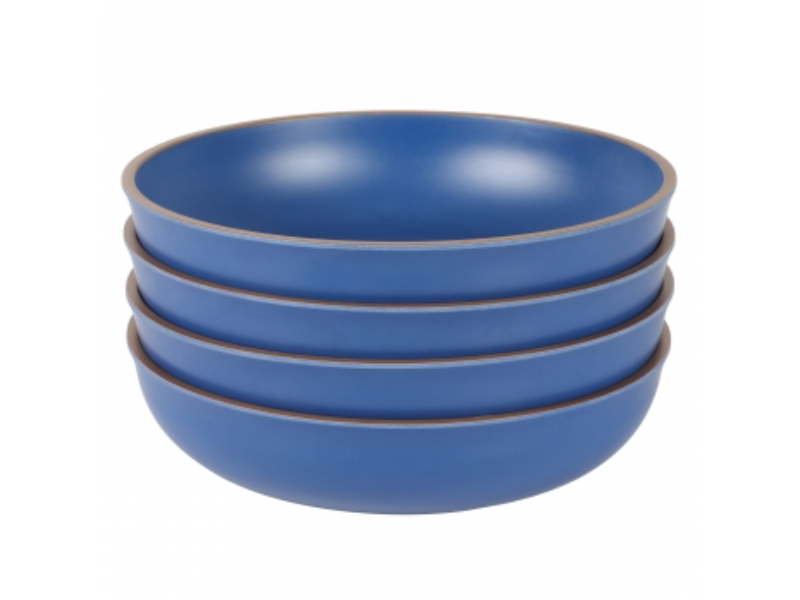 Picture of Gibson Home 136608.04 8.5 in. Rockabye Melamine Dinner Bowl Set, Blue - 4 Piece