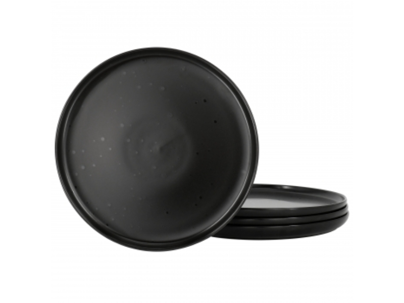 Picture of Our Table 133178.04 8.4 in. Landon Round Sto are Salad Plate Set, Pepper - 4 Piece