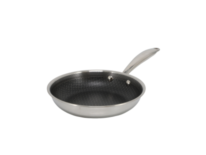 Picture of Better Chef SSFP20 8 in. 3-Ply Stainless Steel Nonstick Fry Pan with Rolled Edge&#44; Silver