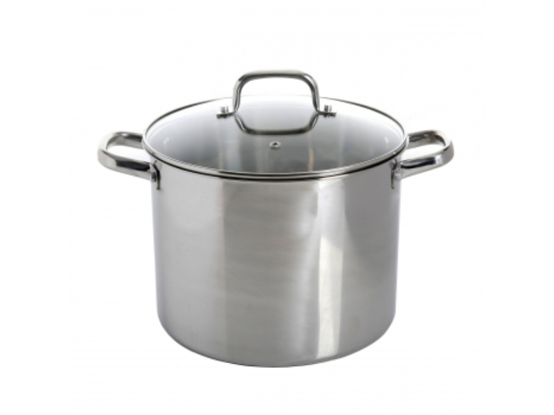 Picture of Oster 108113.02 12 qt. Adenmore Stainless Steel Stock Pot with Tempered Glass Lid