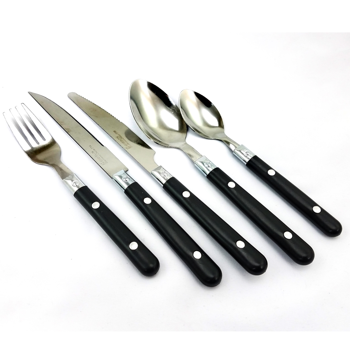 Picture of Gibson 64418.58 58 Piece Gibson Casual Living Flatware Set&#44; Black