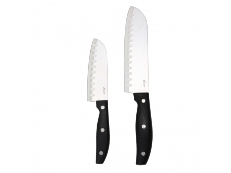 Picture of Oster 75680.02 Granger Stainless Steel Santoku Knife Set with Handles&#44; Black - 2 Piece