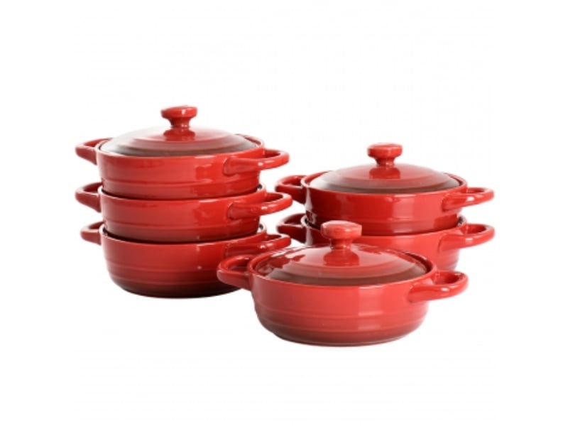 Picture of Crock Pot 138984.02 10 oz Appleton Sto are Mini Casserole Set with Lid&#44; Red - 6 Piece