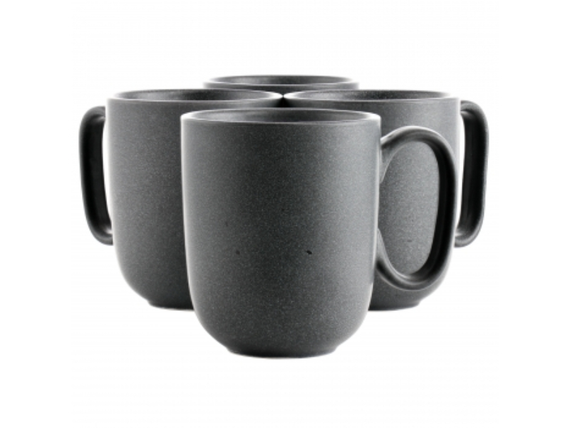 Picture of Our Table 133171.04 15 oz Landon Round Sto are Mug Set, Truffle - 4 Piece