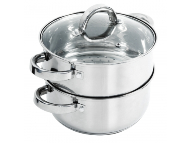 Picture of Oster 108132.03 Hali Stainless Steel Steamer Set with Lid - 3 Piece