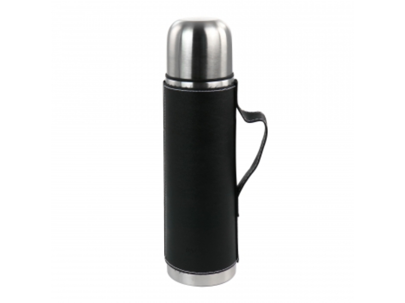 Picture of Mr. Coffee 131005.01 23 oz Stainless Steel Thermal Travel Bottle, Leatherette