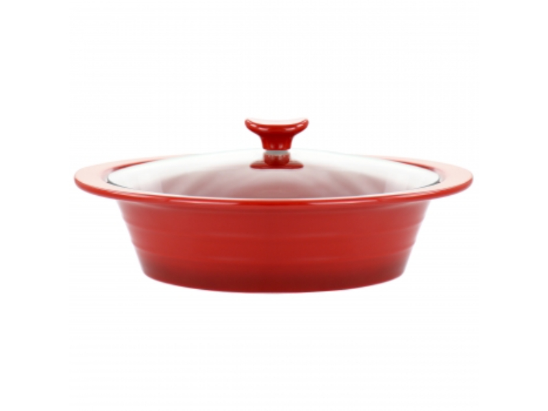 Picture of Crock Pot 135281.02 2 qt. Appleton Oval Sto are Casserole Dish with Glass Lid&#44; Red