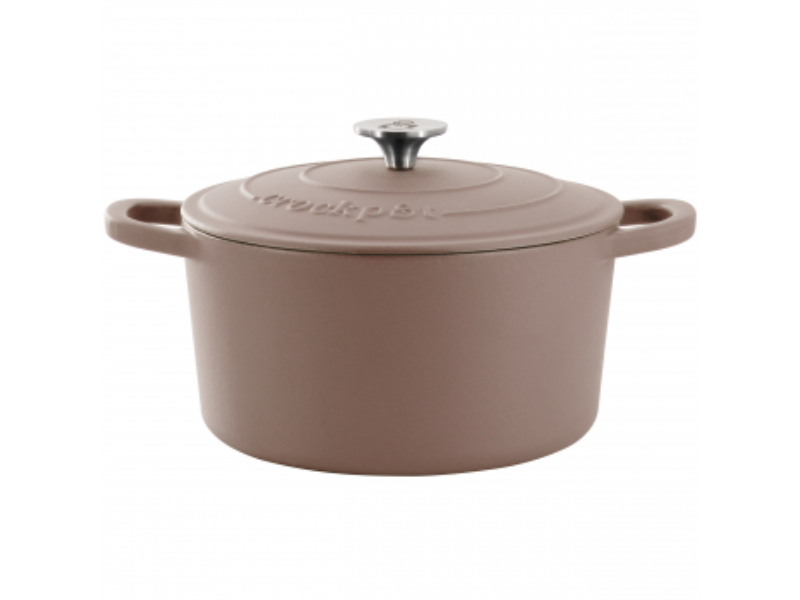Picture of Crock Pot 138502.02 5 qt. Artisan Enameled Cast Iron Dutch Oven, Matte Dusty Pink
