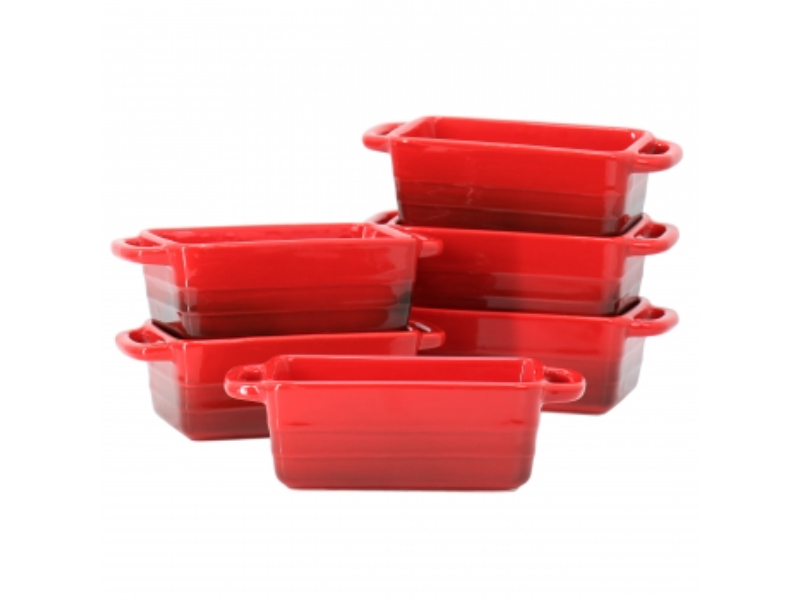 Picture of Crock Pot 139398.01 12 oz Appleton Sto are Mini Loaf Pan Baker Set, Gradient Red - 6 Piece