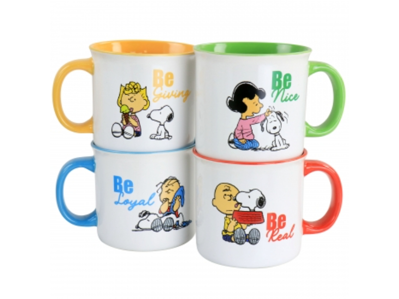 Picture of Peanuts 134059.01 21 oz Gentle Reminders Sto are Mug Set in Assorted Designs - 4 Piece