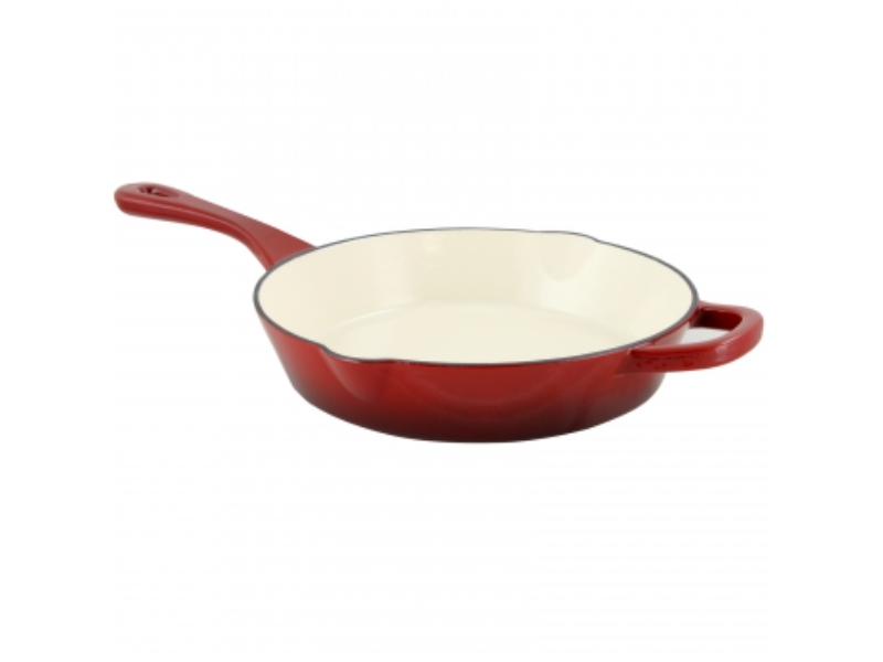 Picture of Crock Pot 111980.01 10 in. Artisan Round Enameled Cast Iron Skillet&#44; Scarlet Red