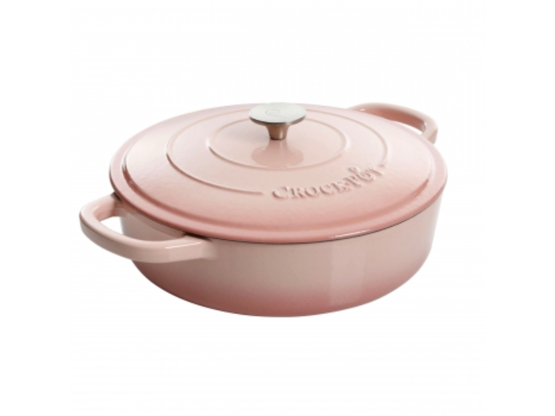 Picture of Crock Pot 125300.02R 5 qt. Artisan Round Enameled Cast Iron Braiser Pan with Self Basting Lid&#44; Blush Pink