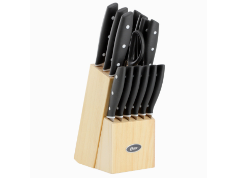 Picture of Oster 143718.15 Collister Stainless Steel Cutlery Set with Soft Grip Handles&#44; Black - 15 Piece