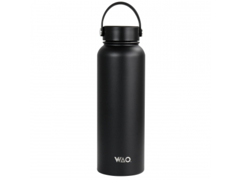 Picture of WAO 131026.01 38 oz Thermal Bottle with Lid, Matte Black