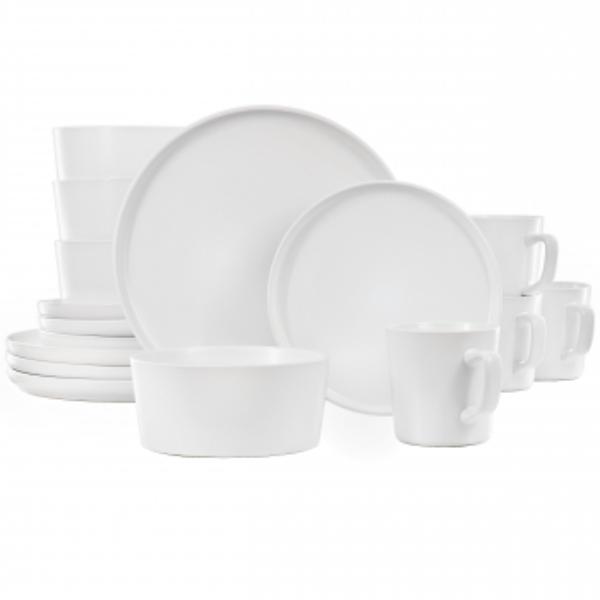 EL-LUXMATTE-16-WHT Luxmatte White 16 Piece Dinnerware Set