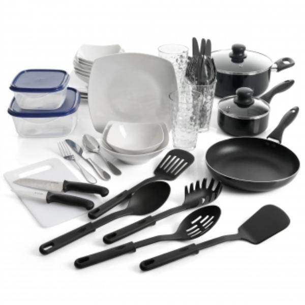 Picture of Gibson 124323.45 All U Need Dinnerware Cookware Combo Set in White - 45 Piece