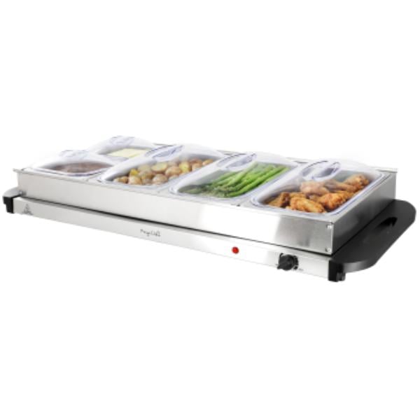 Picture of MegaChef MC-9006C Buffet Server & Food Warmer with 5 Removable Sectional Trays, Heated Warming Tray & Removable Tray Frame