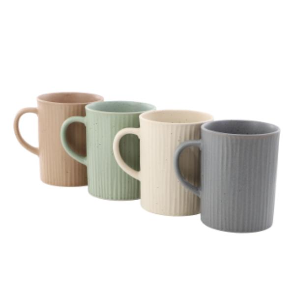 Picture of Gibson Home 148629.01 Evening Stroll 19 oz Sto are Ribbed Mug Set in Assorted Color - 4 Piece
