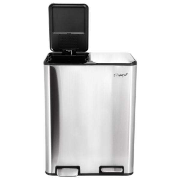 EL-I10R-60L 2 Section 30 L - 8 gal Each Section Trash & Recycling Step Bin with Slow Close Mechanism
