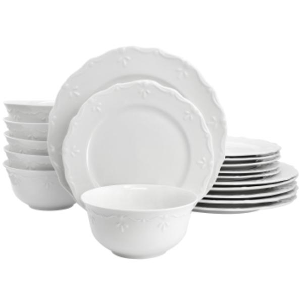 Picture of Elama ELM-HENRYI-18 Henryi Porcelain Dinnerware Set in White - 18 Piece