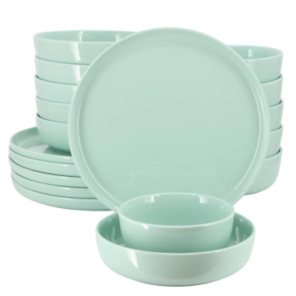 Picture of Elama ELM-DUNCAN-M Duncan Porcelain Dinnerware Set in Mint - 18 Piece