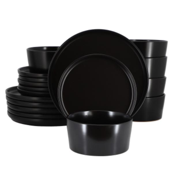Picture of Elama ELM-JOSH-18-BLK Josh 18 Piece Sto are Dinnerware Set in Matte Black - 18 Piece
