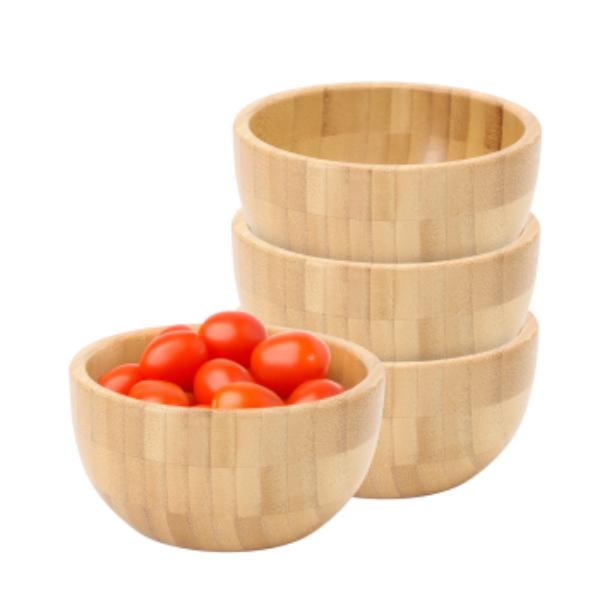 Picture of MegaChef MC-B119 4.75 in. Bamboo Wood Salad Bowl Set - 4 Piece