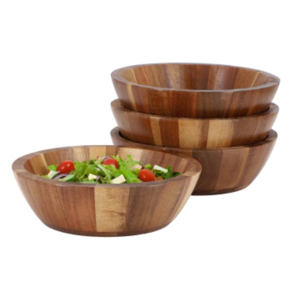 Picture of MegaChef MC-A100 Acacia Wood 7 in. Bowl Set - 4 Piece
