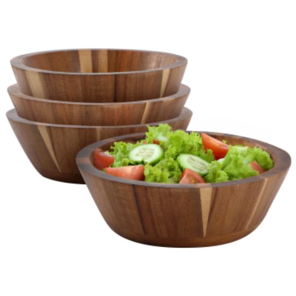 Picture of MegaChef MC-A136 6.75 in. Acacia Wood Salad Bowl Set - 4 Piece