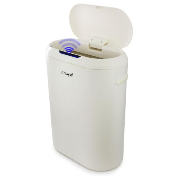 ELM-U10-50L 13 gal Automatic Sensor Hands Free Round Top Trash Can in White