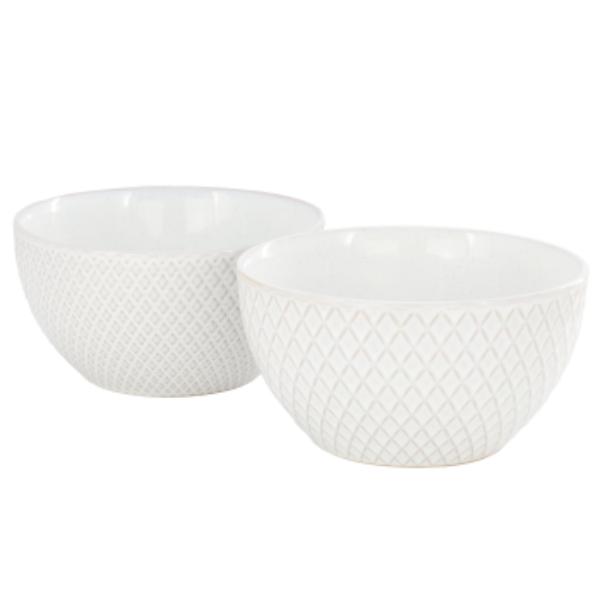 Picture of Gibson Elite 148718.02 Earlhart 6 in. Ribbed Sto are Cereal Bowl Set in White - 2 Piece