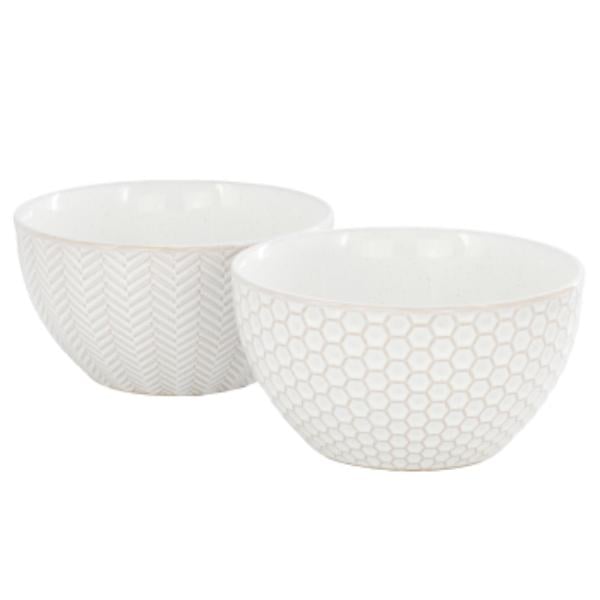 Picture of Gibson Elite 148719.02 Earlhart 6 in. Ribbed Sto are Cereal Bowl Set in White - 2 Piece