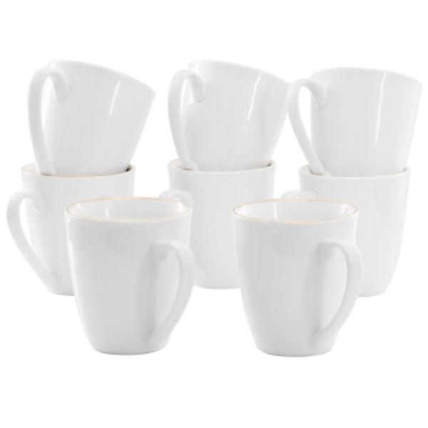 Picture of Gibson Home 148496.01 Ogalla 12 oz Gold Banded Fine Ceramic Mug Set - 8 Piece