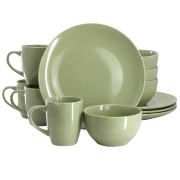 Picture of Gibson Home 148593.12 Everyday Plus Sto are Dinnerware Set in Sage Green - 12 Piece