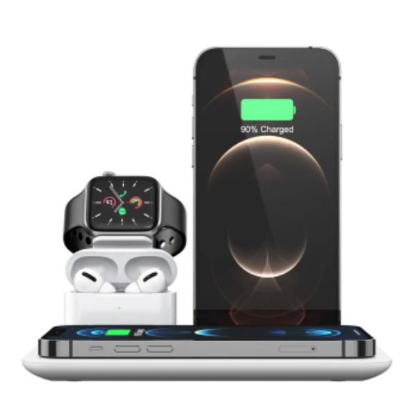 TRX-UD17-WHT 4 in. 1 Fast Charge Wireless Charging Station in White