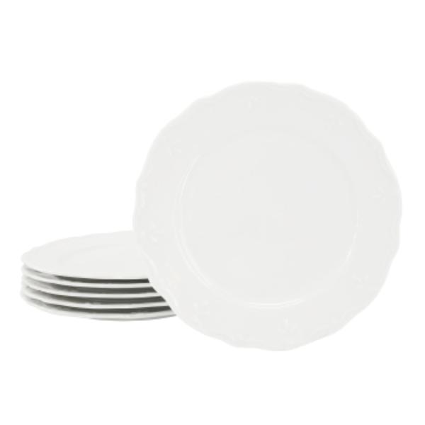 Picture of Elama ELM-HENRYI-SALAD Henryi 8.75 in. Porcelain Salad Plate Set in White - 6 Piece